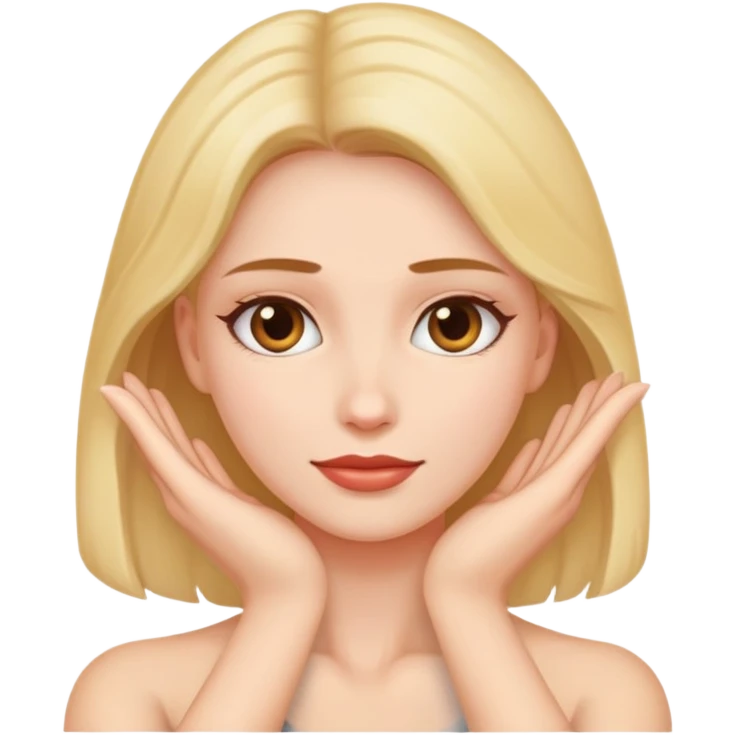 Woman’s hands around neck emoji