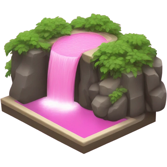 Pink pool with a waterfall  emoji