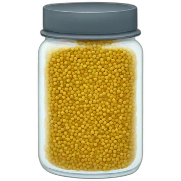 mustard seeds in a short jar emoji