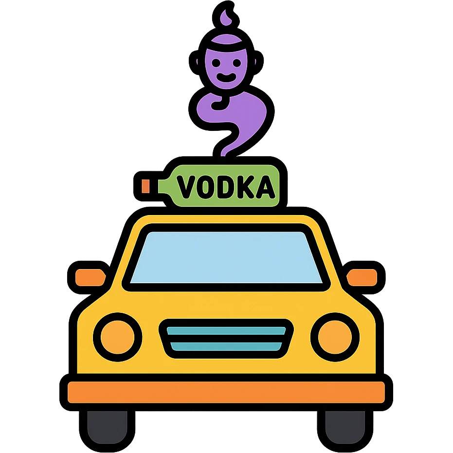 Djinn vodka taxi icon emoji