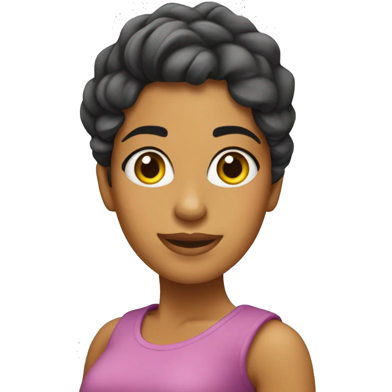 Emoji de chica emprendedora de aritos emoji