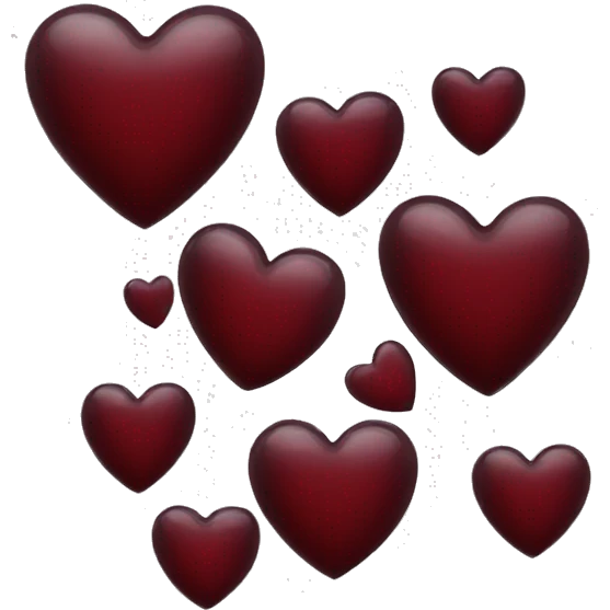 dark red glossy heart emoji