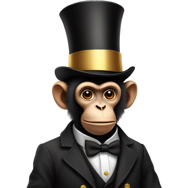 tophat monkey emoji
