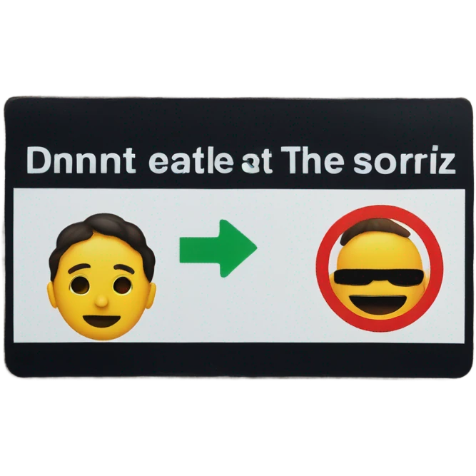 sticker on a underground uk roadsign emoji