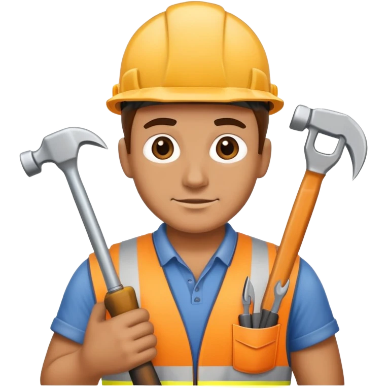 labour worker carrying tools emoji