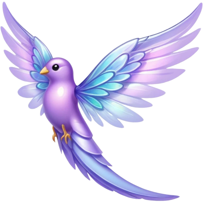 One fairy lilac wing emoji