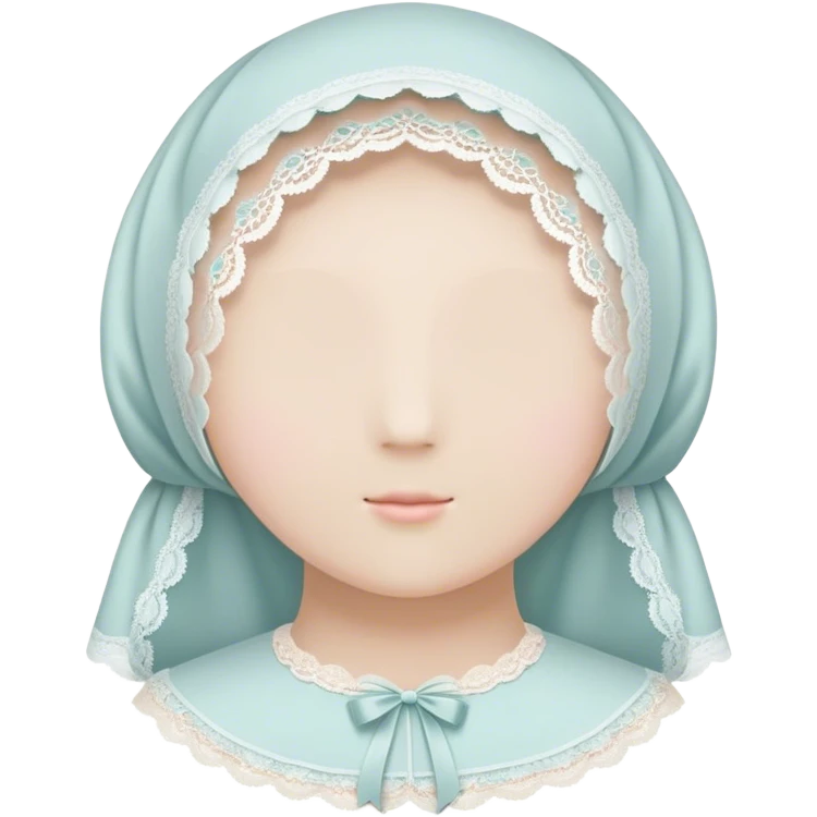 A standalone bonnet, soft fabric, pastel color, simple and classic — no face, no head. emoji