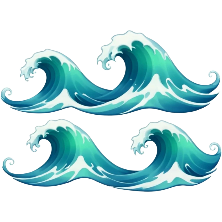 three waves emoji