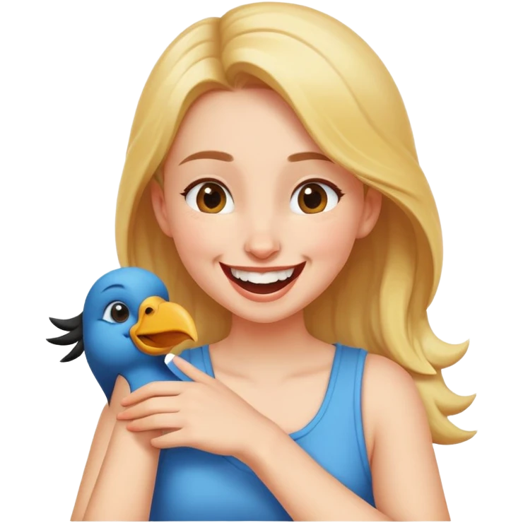 Arms crossed holding beak laughing girl emoji