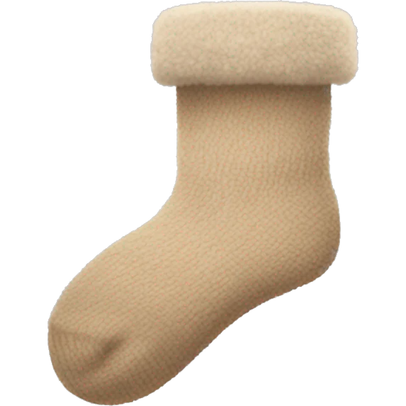 beige fuzzy socks emoji