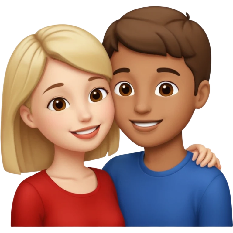 boy and girl french kissing emoji