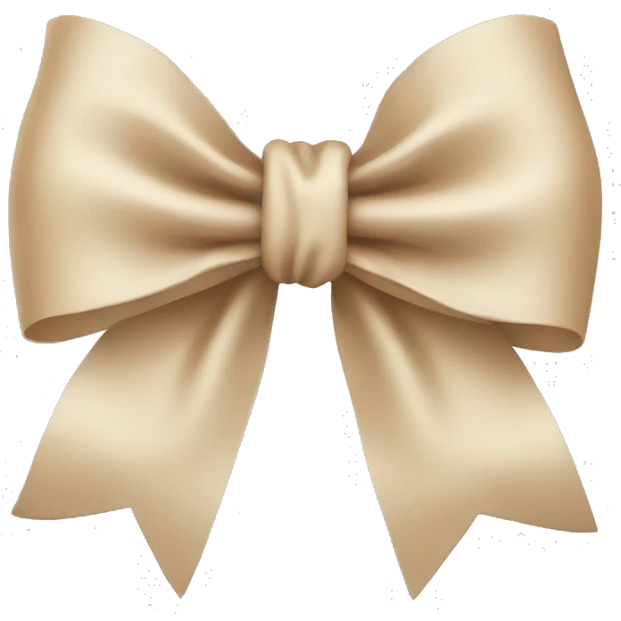 Beige bow emoji