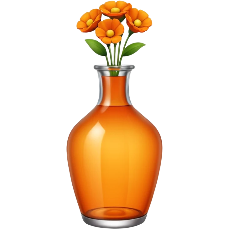 Glass Bottle Vase orange emoji