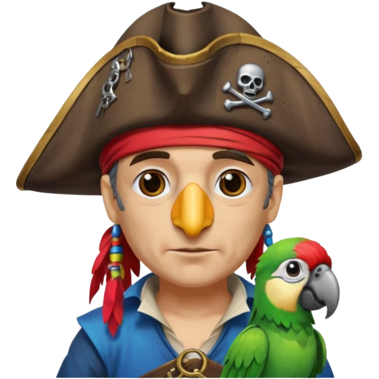pirate and parrot emoji