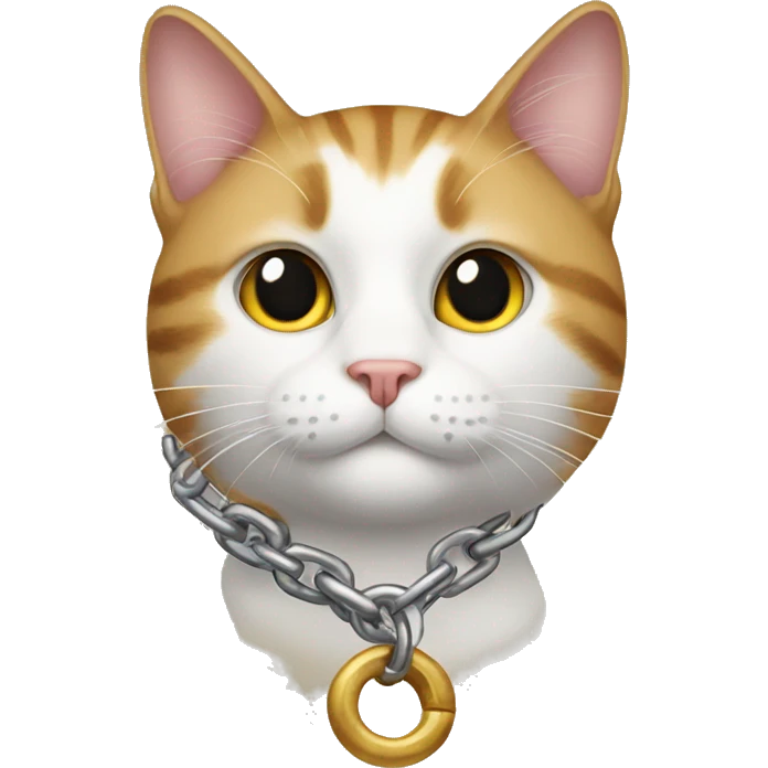 cat with a chain  emoji