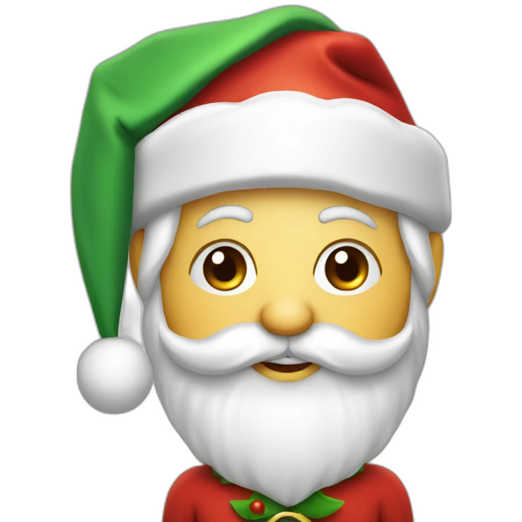 Santa Claus and elf face emoji