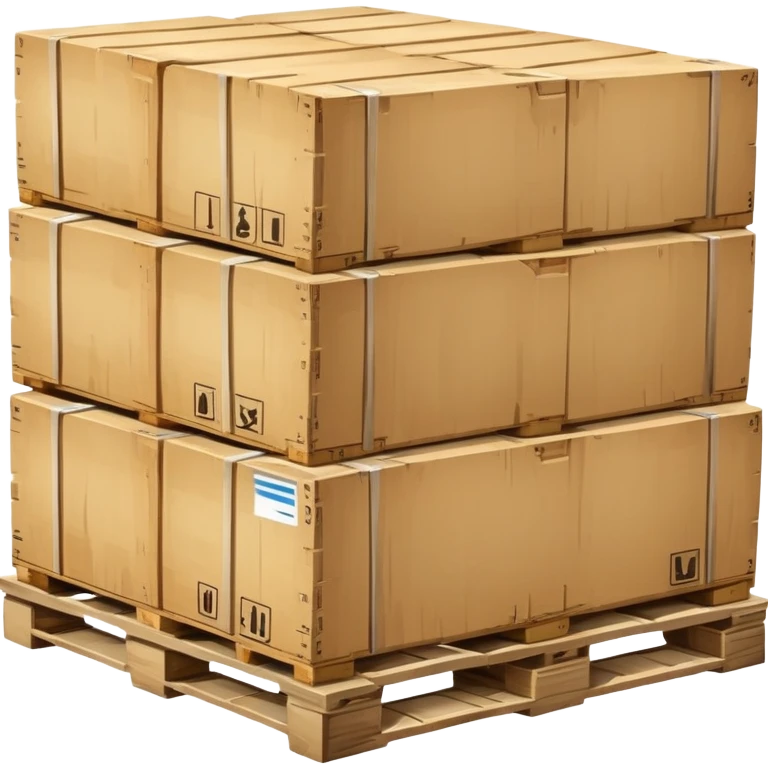 wooden pallet with cargo emoji