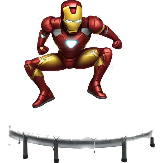 Iron man on a trampoline emoji