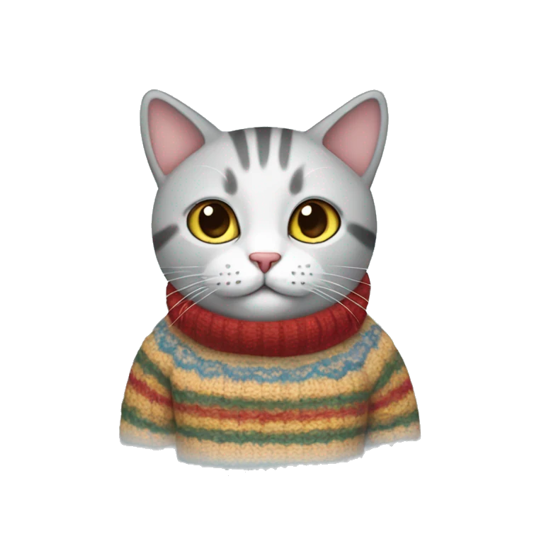 Cat wearing a sweater emoji
