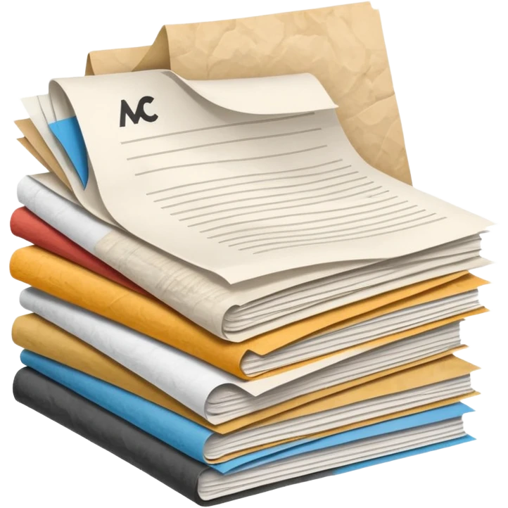 mac os mixed papers skeuomorphic emoji