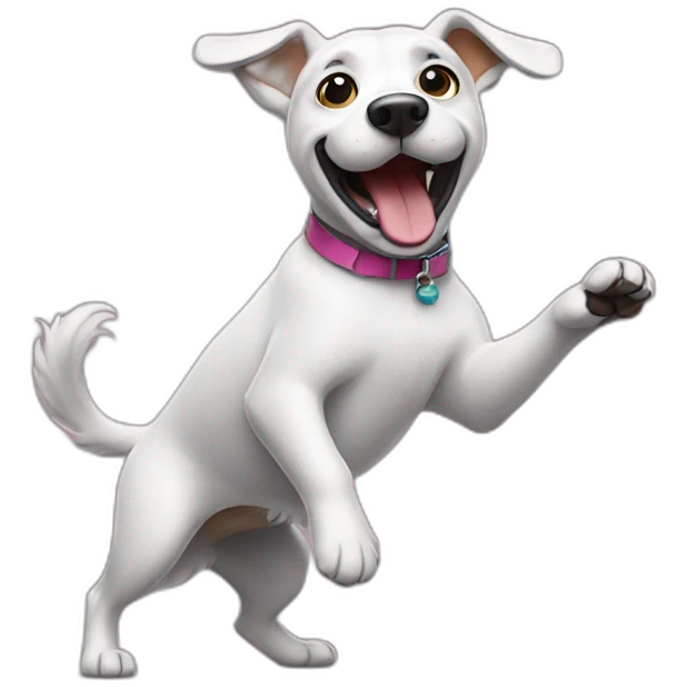 Dog dancing emoji