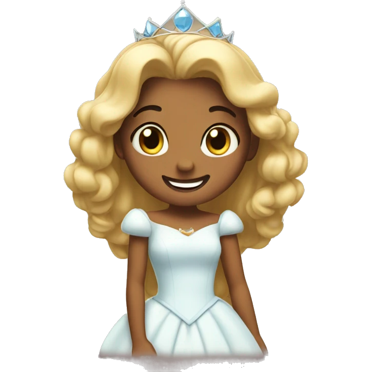 Princess trying to be happy  emoji