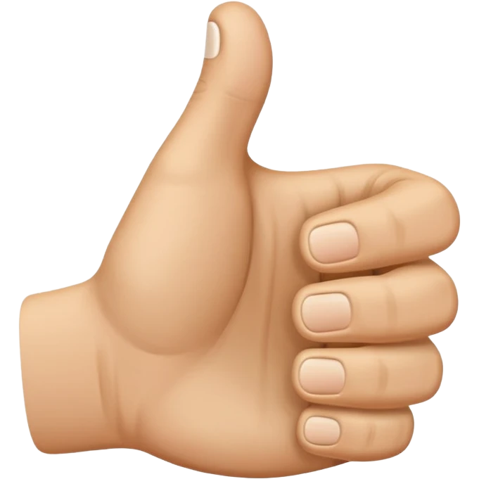 Thumbs up but the thumb is bent at 45 degree angle emoji