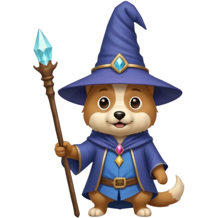 Dog wizard emoji