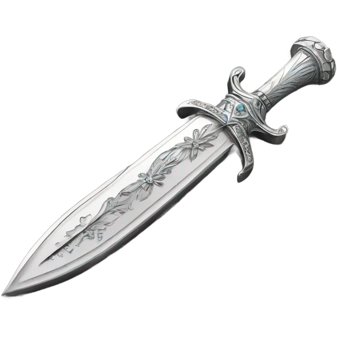 Extremely beautiful and detailed gem engraved dagger emoji