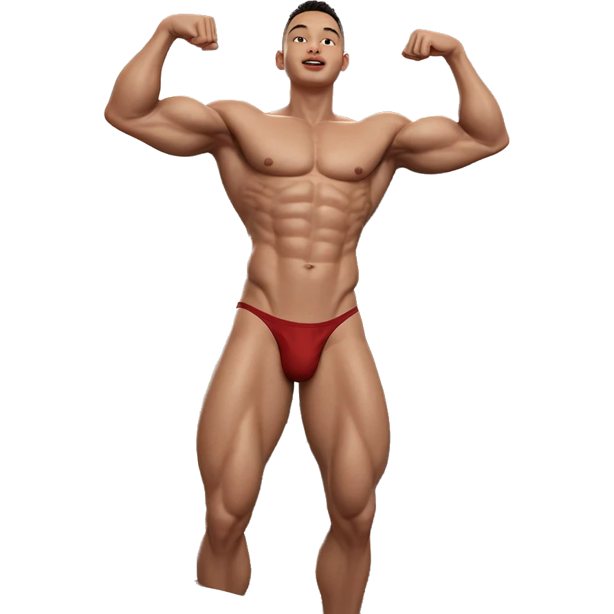 shirtless male on bed emoji