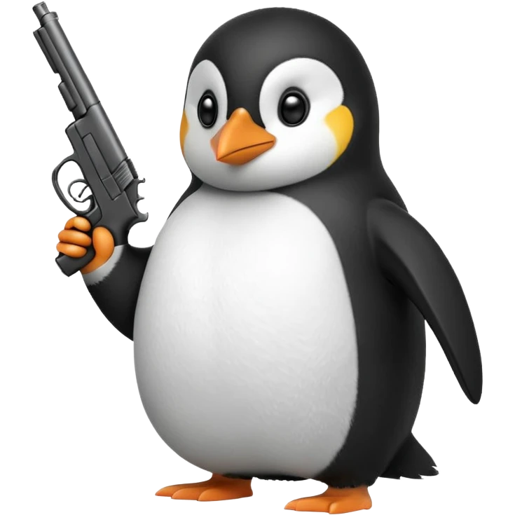penguin with gun emoji