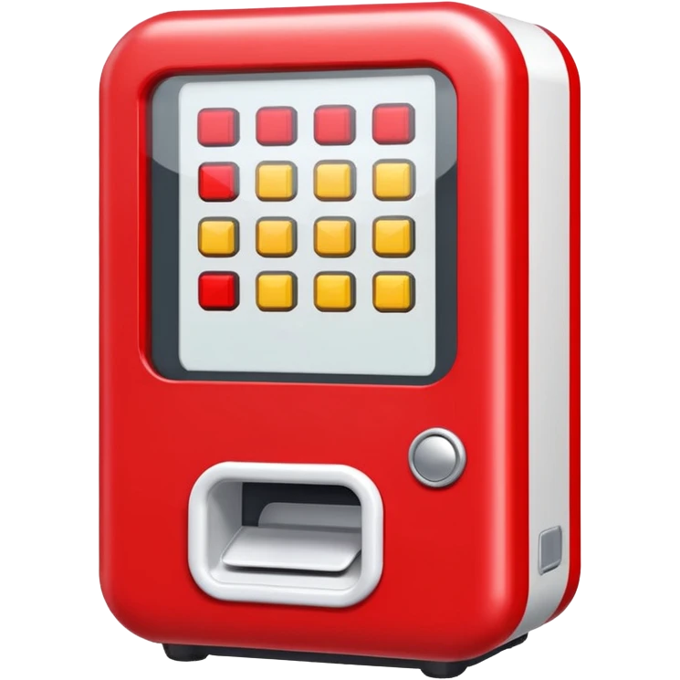 a red and white gacha machine emoji