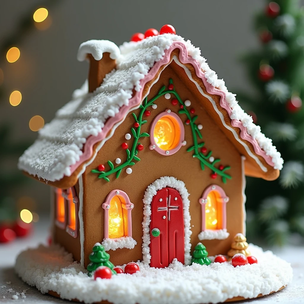 gingerbread house emoji
