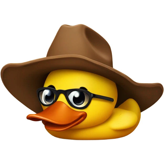 Rubber duck with cowboy hat emoji
