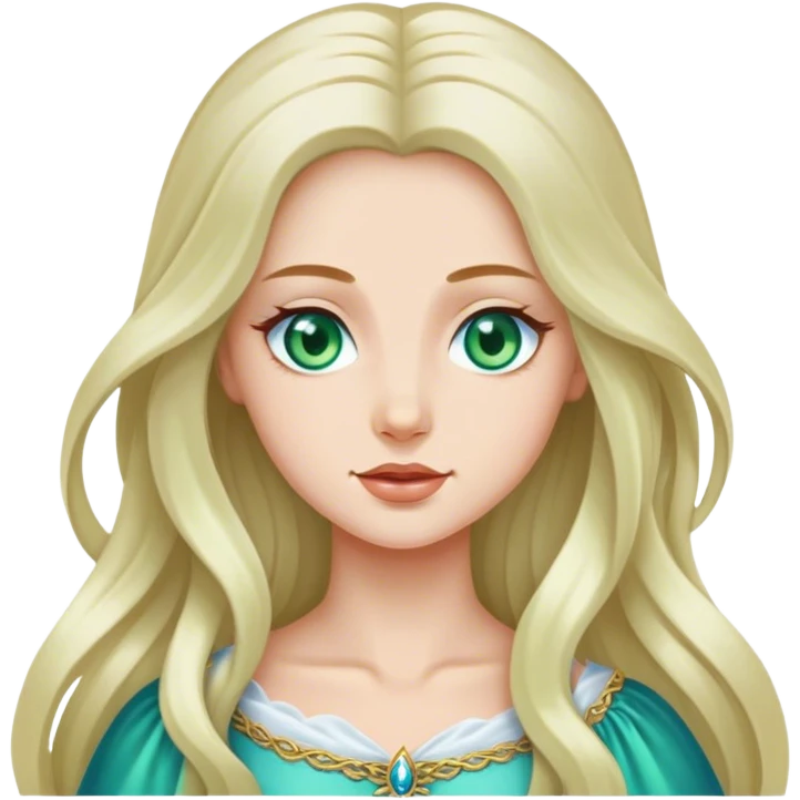 polish princess with green/blue eyes emoji
