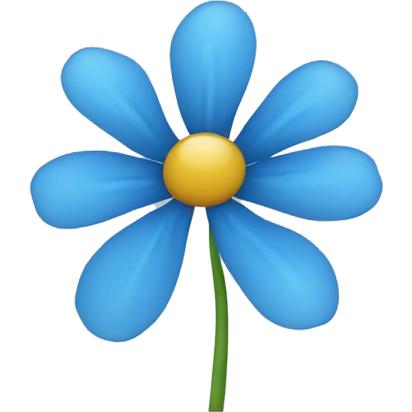 a pretty blue flower  emoji