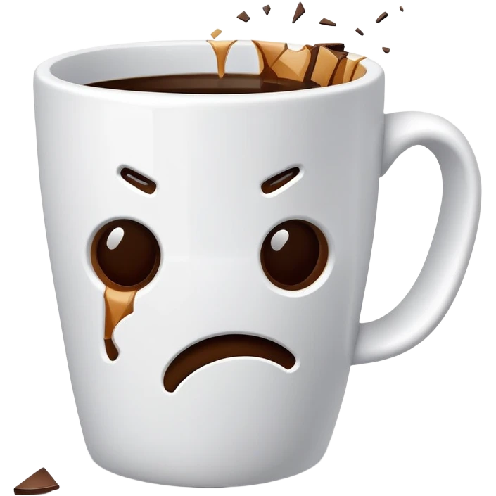 broken coffee cup emoji