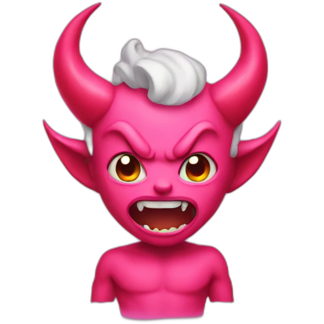 Pink devil emoji