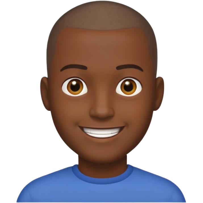 buzz cut man dark skin emoji
