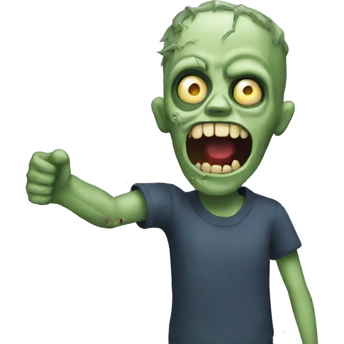 Zombie cheers emoji