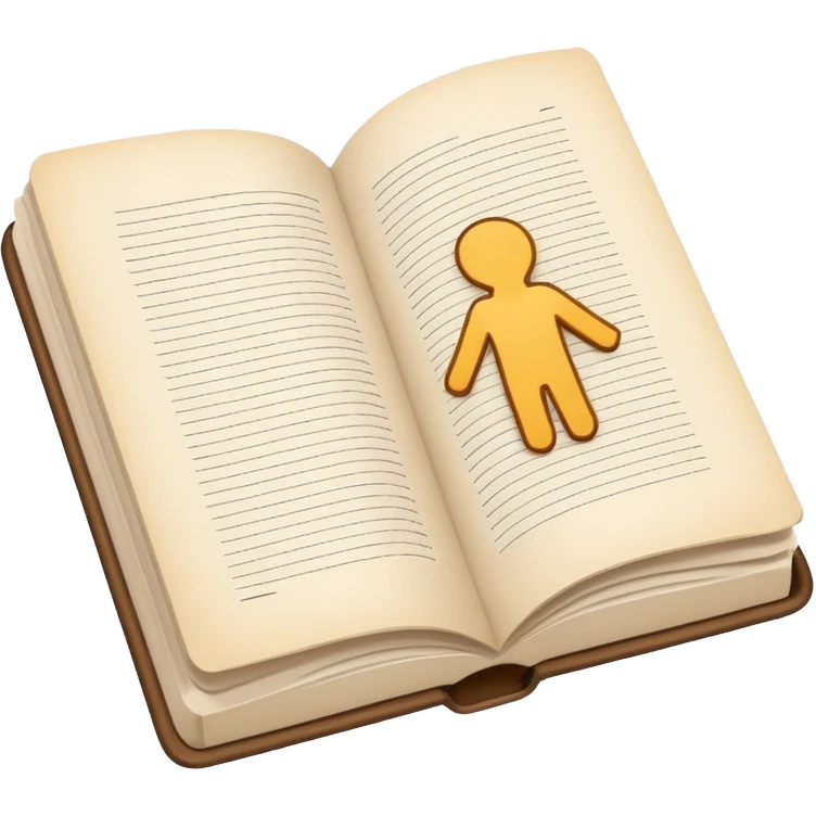 open book with a body outline inside emoji