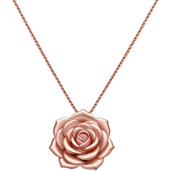 Rose gold necklace emoji