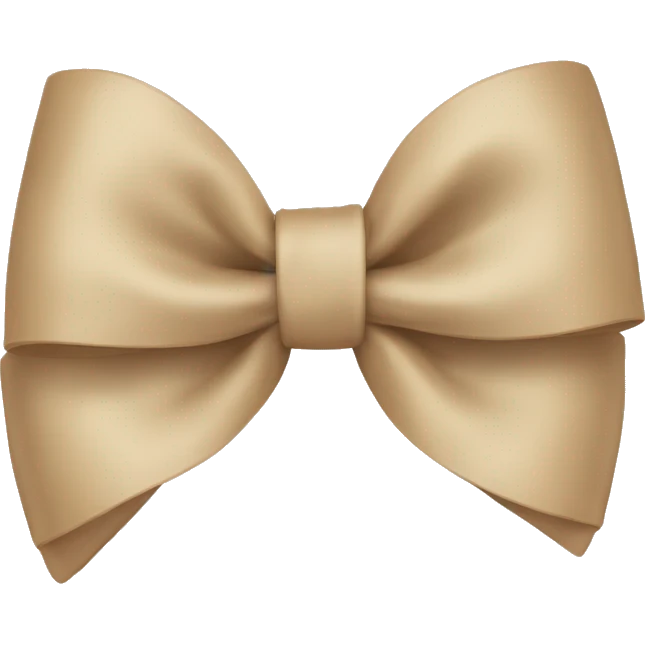 Beige bow emoji
