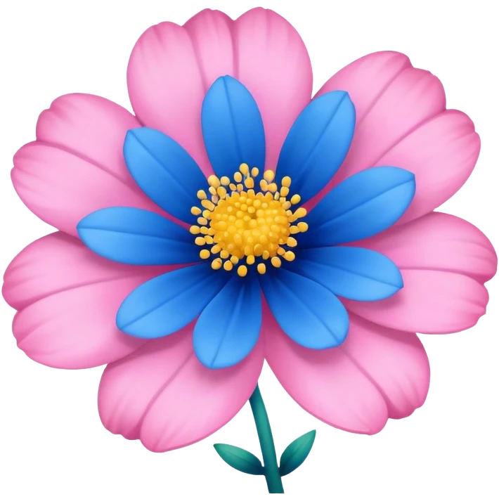 Felicia amelloides flower blue pink emoji