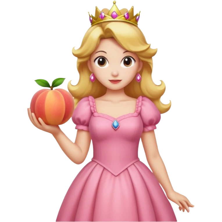 princess peach mixed with a peach emoji