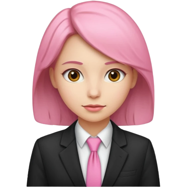 woman with pink tie and blazer emoji