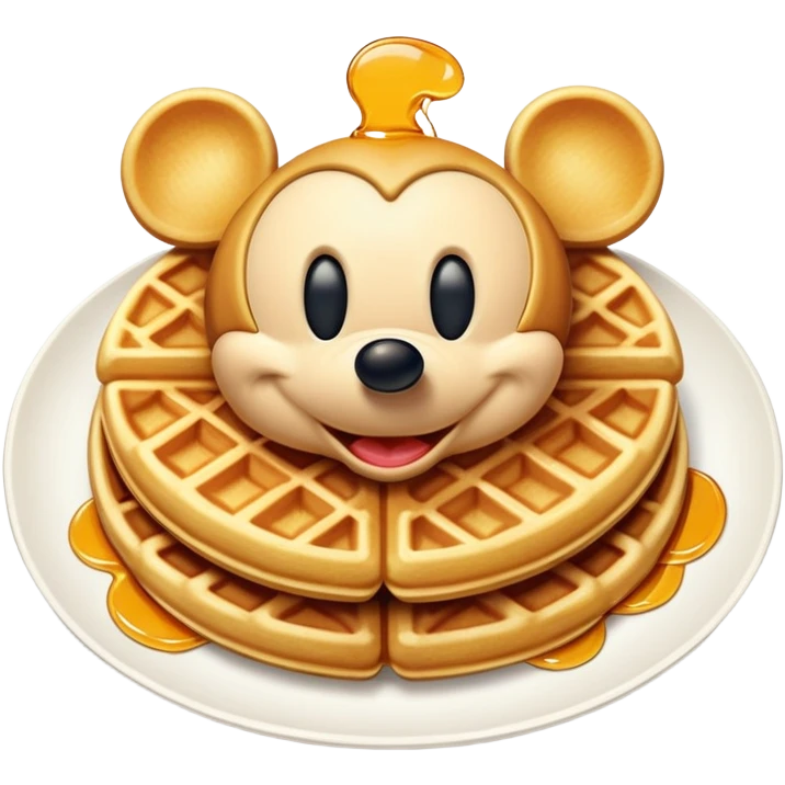A plate of mickey waffles emoji