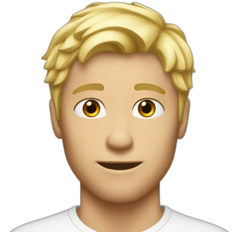 blond-haired-chad-meme, no-beard emoji