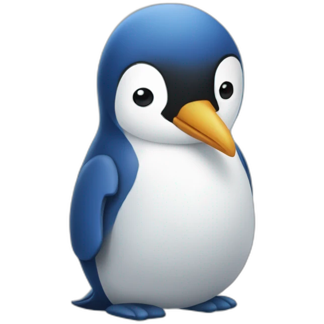 Pingouin bleu emoji