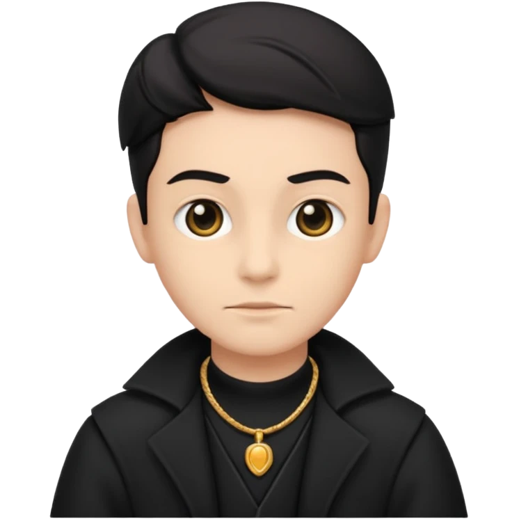 time traveler in black clothes emoji